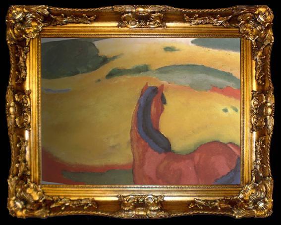 framed  Franz Marc Horse in the Landsacape (mk34), ta009-2